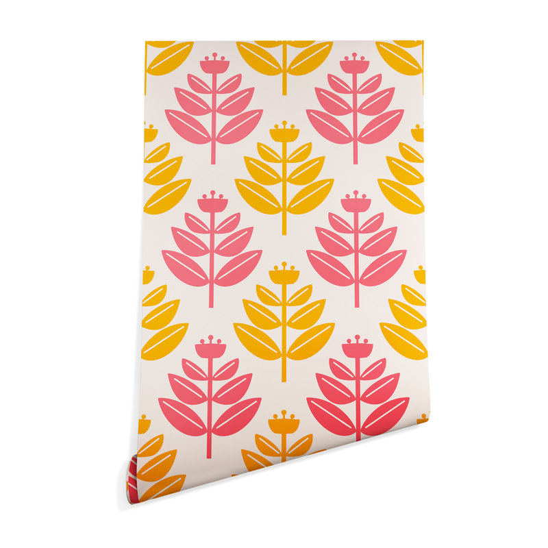Panneau floral pelez et collez Teytovia, L 10 pi x l 24 po