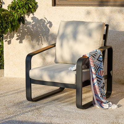 29.9'' Wide Outdoor Single Patio Sofa With Removable Cushions