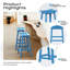 Tabouret de comptoir de cuisine Backless-778717202-773046085