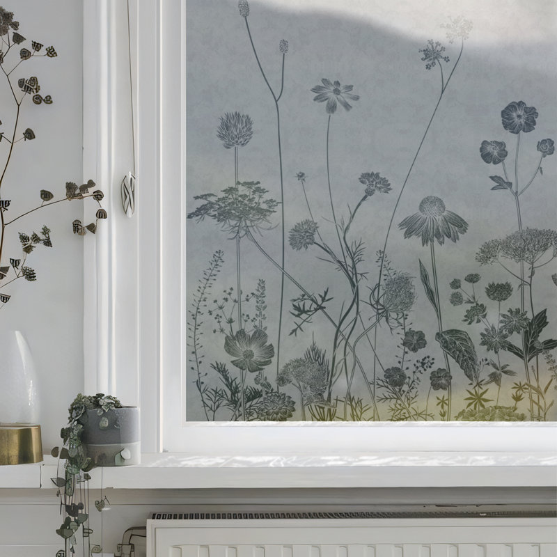 Adhésif décoratif fenêtre en verre gravé Thistle Imitation