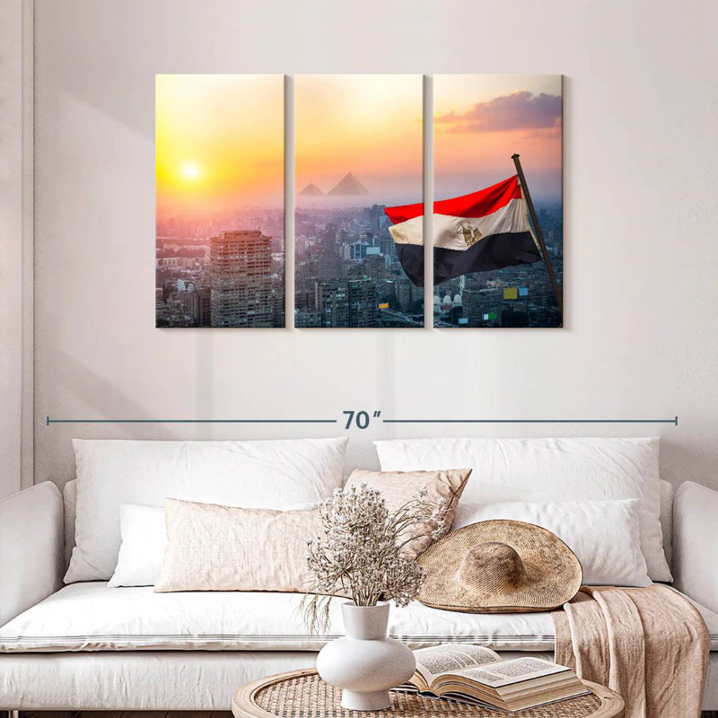Borges Urban Egypt Flag, 28" H x 45" W