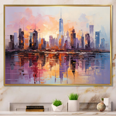 «Skyscrapers Giants Plastel II», reproduction sur toile