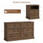 Ensemble de chambre à coucher 3 pièces, commode 6 tiroirs et tables de chevet 2 tiroirs-2021846