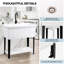 Grande cuve à lessive 40 po avec lavabo utilitaire avec robinet-120932819
