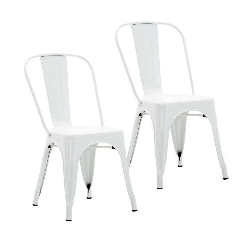 Chaise de patio empilable Wynn, Blanc