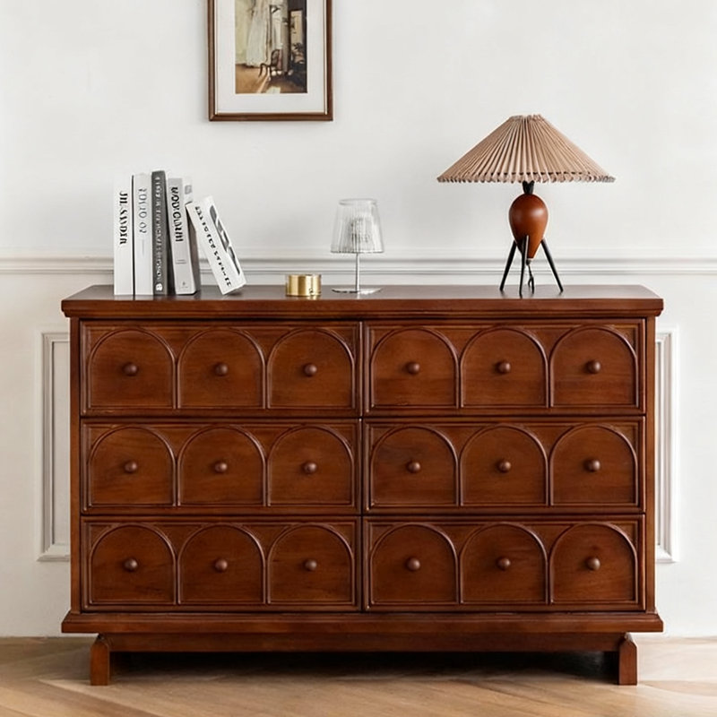 Dark-brown Solid + Manufactured Wood Accent Cabinet