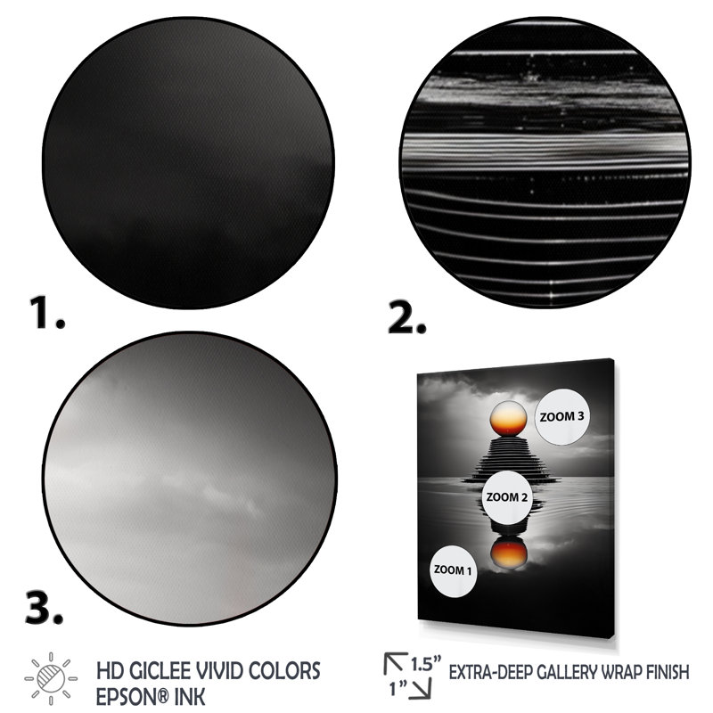 Grayscale Rainbow Reflection - reproduction sur toile, H 20 po x l 12 po x P 1 po, Cadre flottant noir