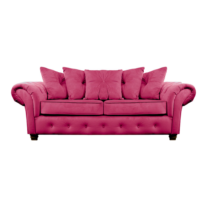 Lila 2 Seater Velvet Sofa, Fuchsia