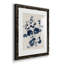 Bleu marine et feuilles de lin II - ensemble de 2 reproductions d'art sur papier encadré-1462973635-1462973632