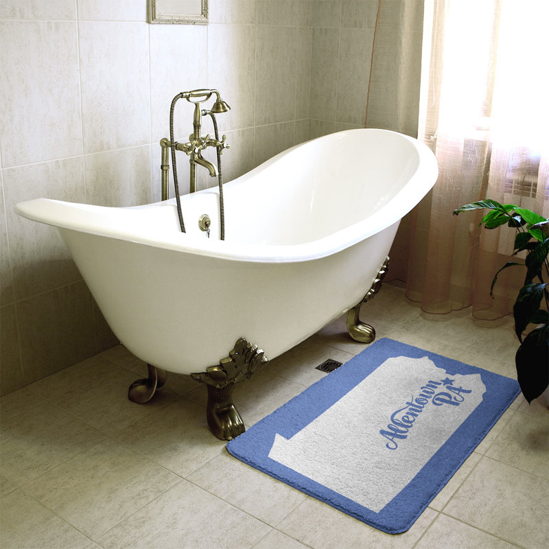 Tapis pour salle de bain allentown pennsylvanie, l 21 po x L 34 po, Bleu, Allentown, Pennsylvanie