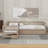 Twin Size L-Shaped Platform Bed With Drawers-798454841