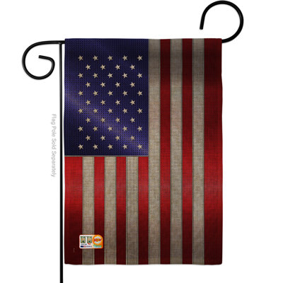 Acier du fierté en polyester de 2 côtés américain 18,5 x 13 po drapeau de jardin