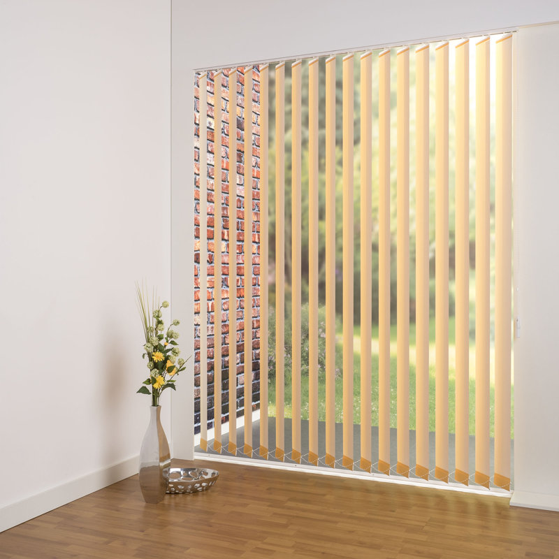 Blackout Vertical Blind, Orange, 180cm L x 100cm W, 12.7cm