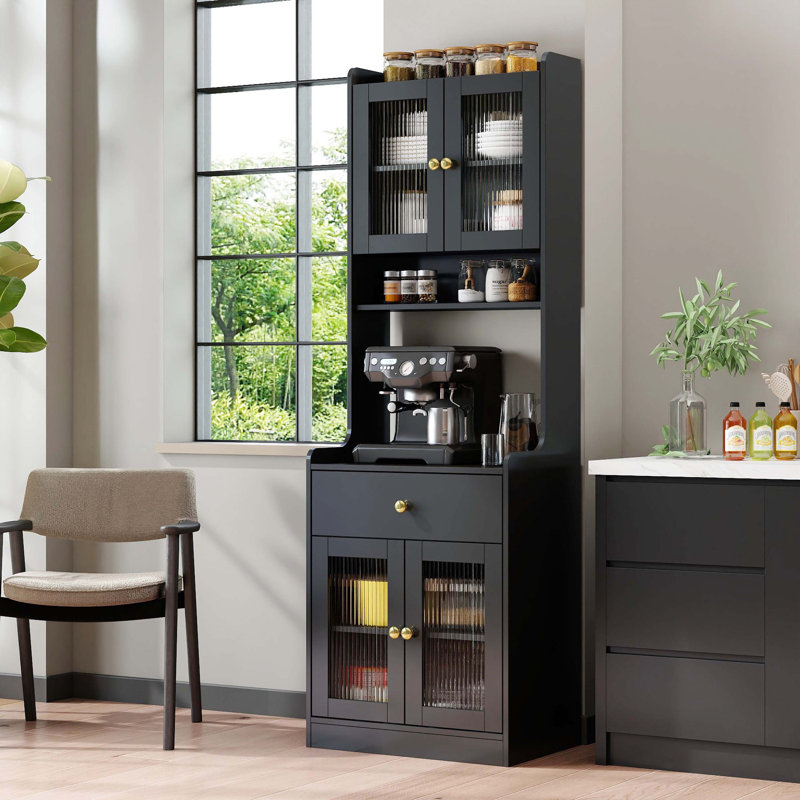 Armoire de rangement avec garde-manger Black Farmhouse