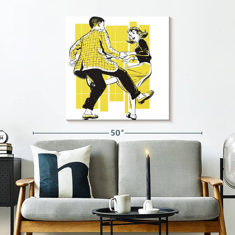 Couple de danseurs rétro Enn, H 30 po x l 30 po