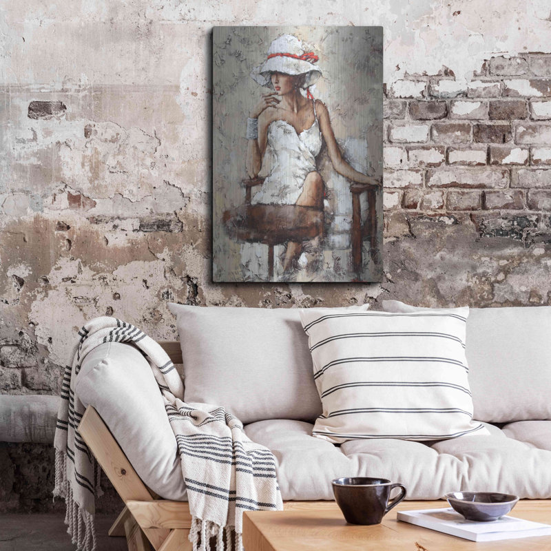  «On Holiday» par Alexander Gunin, art mural en métal, 24 po x 36 po, H 36 po x l 24 po