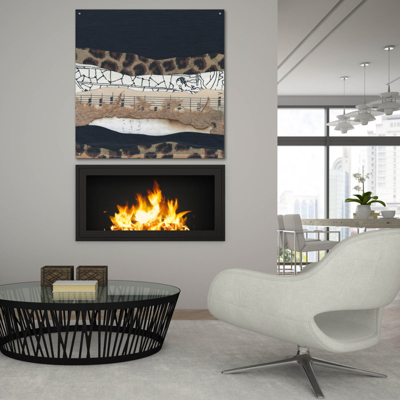  «Mountain Series 127» par Lorelle Rau, art mural en verre acrylique, 36 po x 36 po, H 36 po x l 36 po