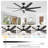 65in Modern Smart Ceiling Fan With Light, 7 Durable Abs Blades-754965547-754965556