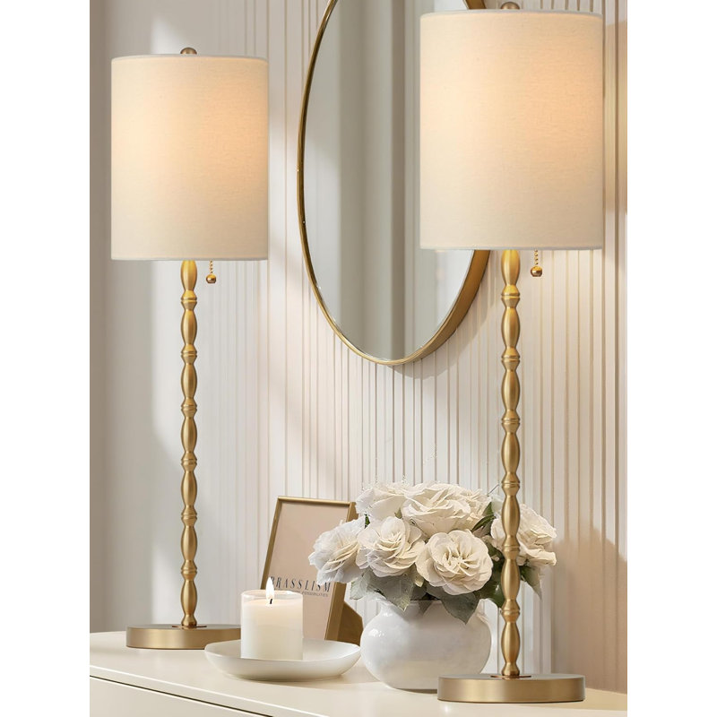 Ensemble de 2 lampes 28,5 "en laiton 28 po