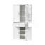Armoire de rangement pour salle de bain avec portes et tiroir, espace de rangement multiple, tablette réglable, blanc