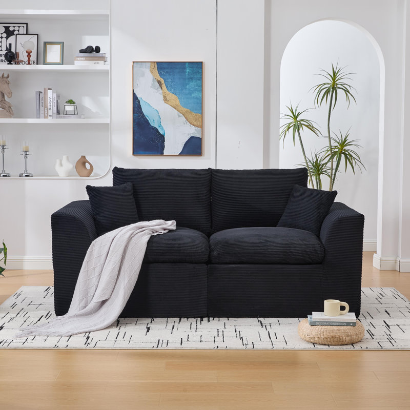 Canapé modulaire Boneless, Noir