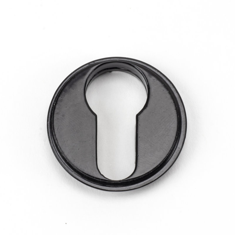 Concealed, Square Euro Escutcheon Door Accessory, Black