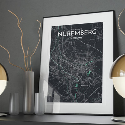 Nuremberg City Map In Dream - No Frame Print