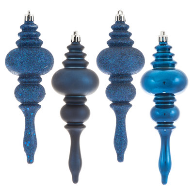 7" 4-Finish Finial Ornament