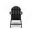 Chaise noire Adirondack - Bois d'œuvre en polyéthylène haute qualité pour l'élégance de la piscine, du patio et du jardin-2022733756