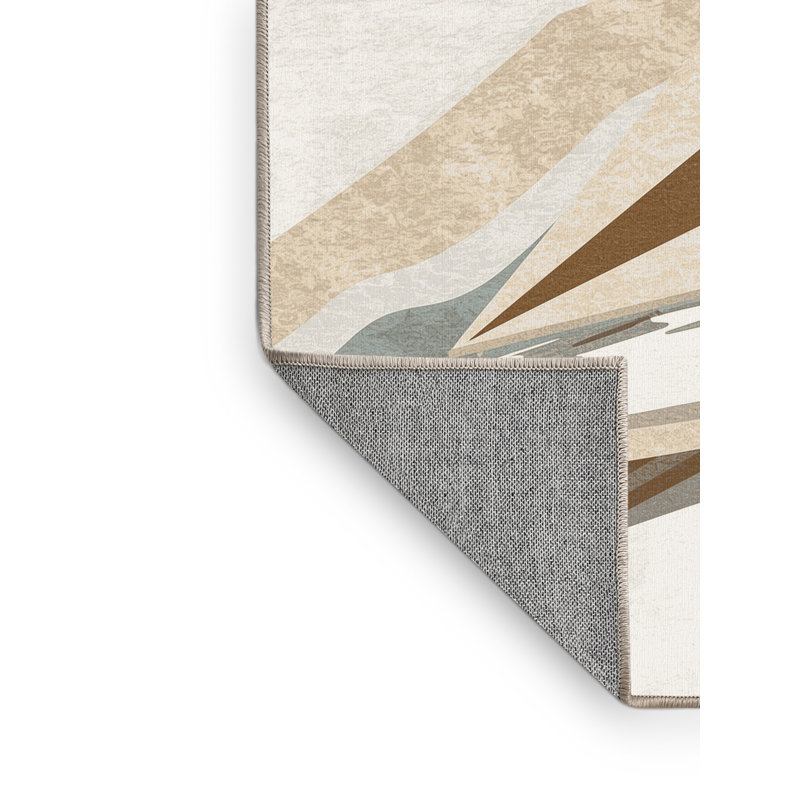 Tapis de bord de mer à motif géométrique lavable à la machine Aguilar, 3 X 5