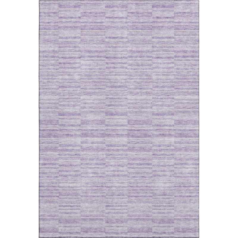 Premium Machine Washable Prisco Plum Rug, Rectangle 3' x 5'