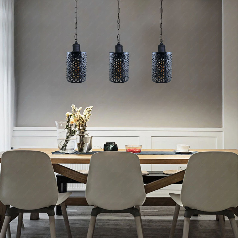 Nayla 3 - Light Kitchen Island Pendant, Yes, Black, Black