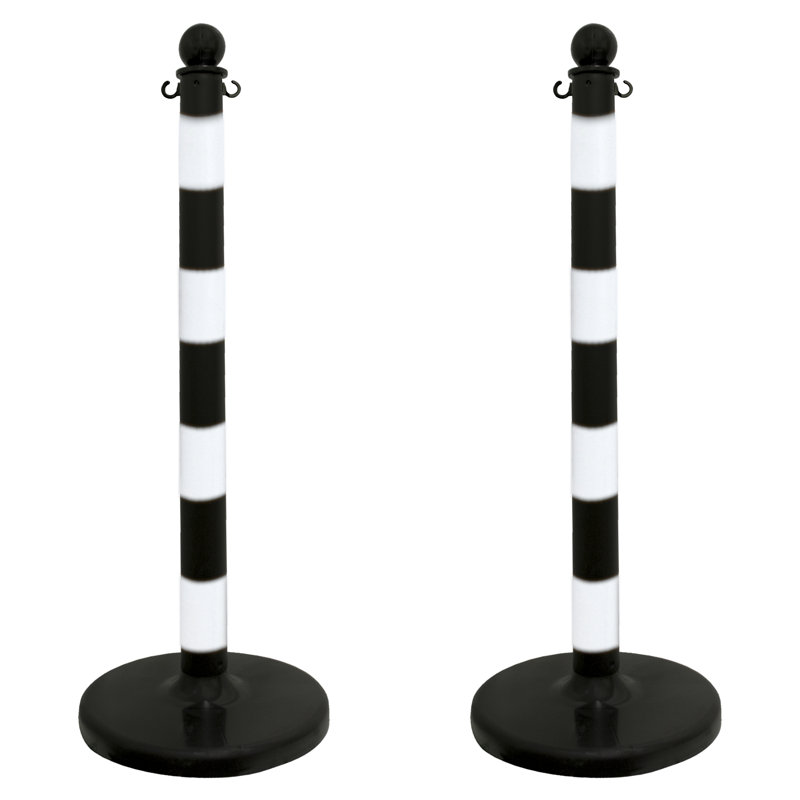 Poteau de poteaux à rayures, Noir / blanc