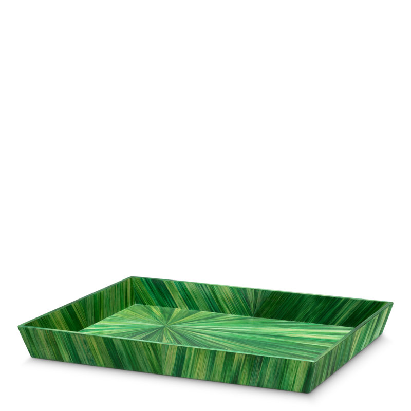 Harvard Decorative Tray, 1.57" H x 12.99" W x 10.04" D, Green