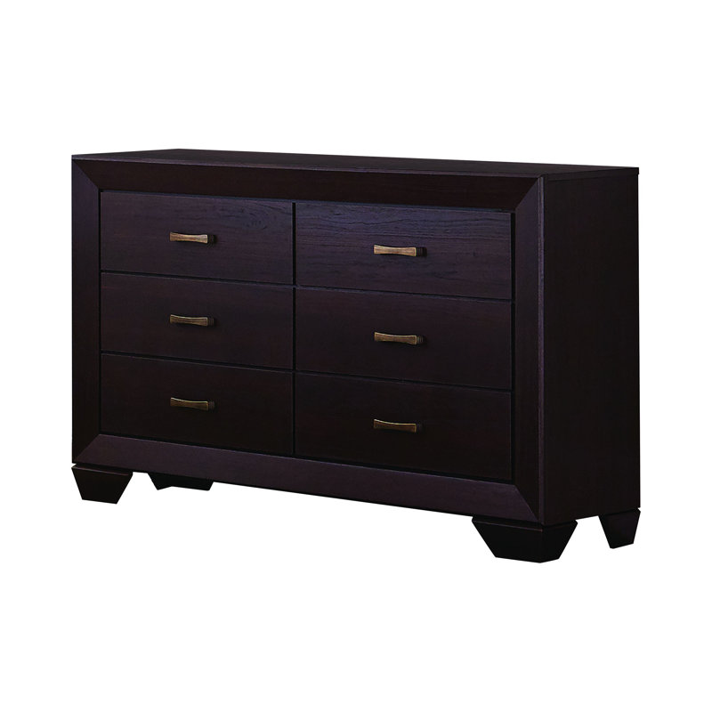 Commode double 6 tiroirs Forli, Dark Cocoa