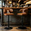 Paquet de 6 tabourets de bar rotatifs réglables modernes avec dossier - Tabouret pivotant rembourré en suède pour la cuisine et la salle à manger, réglable en hauteur, base en chrome robuste, supporte 300 lb - résistant aux taches et durable-130059022