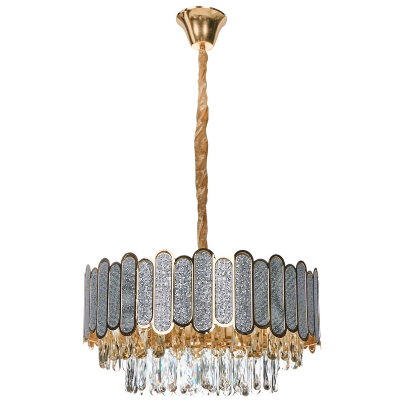 AGUARICO Glass Brass Chandelier