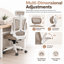 Chaise de bureau ergonomique en maille respirante avec appui-tête réglable, soutien lombaire, dossier inclinable de 90° à 125°, coussin d'assise en mousse à mémoire de forme, roulettes silencieuses, capacité de charge de 136 kg (kaki, noir, gris, bleu, blanc et noir)-426566811