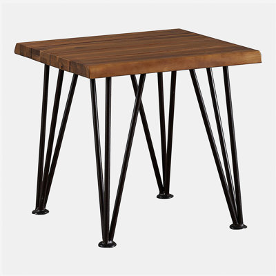 Table d'appoint en bois et métal Zion