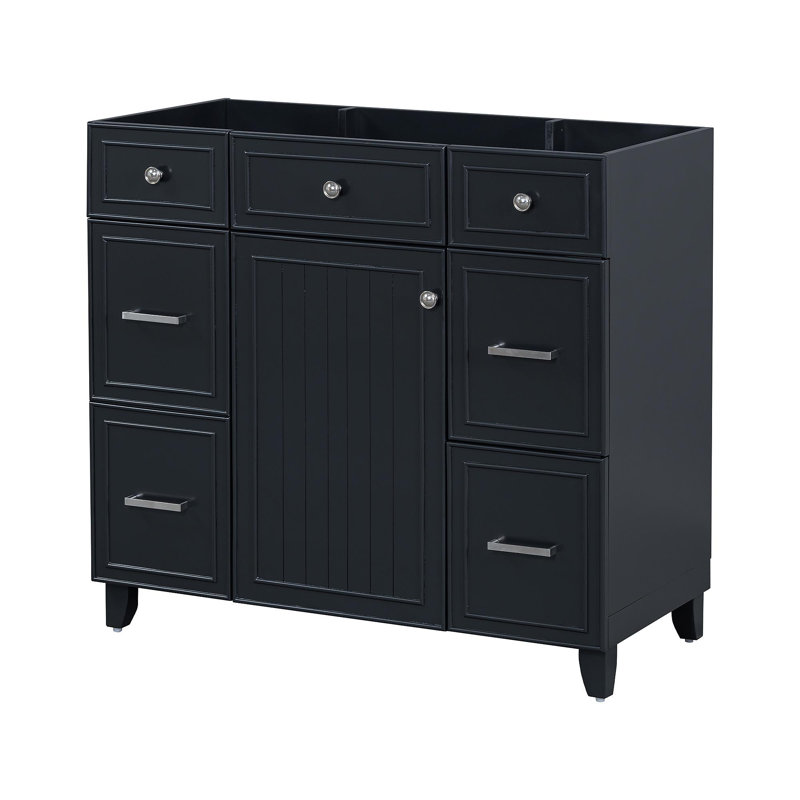 36" Bathroom Vanity-Black(Sink Not Included)
