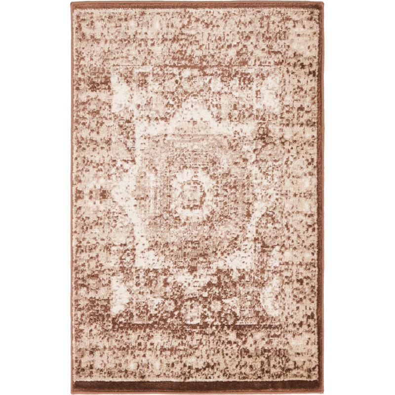 Tapis oriental brun / beige Yareli, Rectangle 2 pi x 3 pi 1 po
