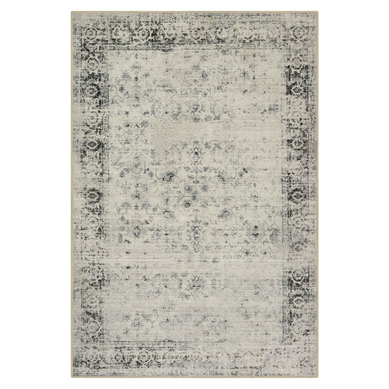 Clotilde Vintage Machine Washable Area Rugs Perfect for Living Room, Dining Room, Bedroom, Rectangle 6' x 9'