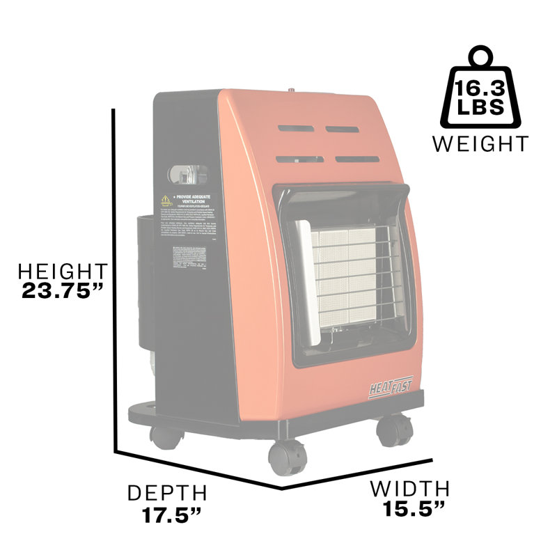 Heatfast 18,000 Btu Lp Gas Cabinet Heater