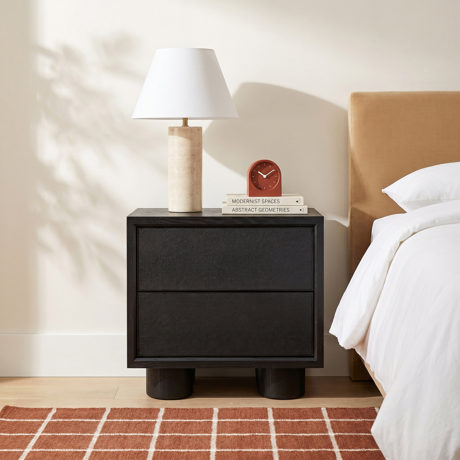 2 - Drawer Nightstand, Black
