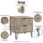 20-Inch Rustic Gray Fluted 2-Drawer Nightstand