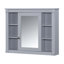 Meuble-lavabo moderne avec lavabo simple avec 2 portes, 2 tiroirs et armoire à miroir-464365767