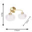 Rawdha Glass Armed Sconce-780207865-787581635