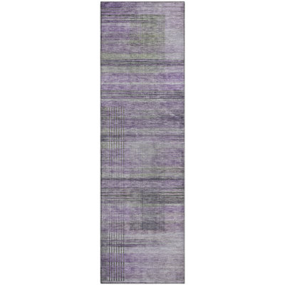 Premium Machine Washable Prisco Purple Rug