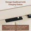 Linen fabric soft bed frame with USB charging port-2127216263-2127216260