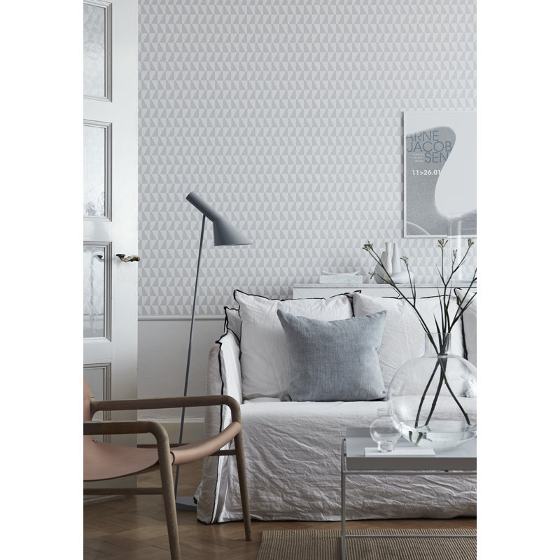 Boråstapeter Trapez Wallpaper, White/Gray